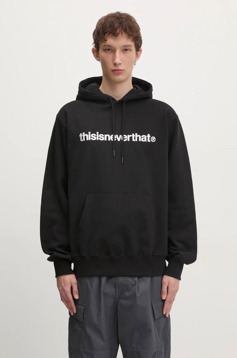 Pulover thisisneverthat thisisneverthat T-Logo Hoodie Črna | TN243TSWHO01