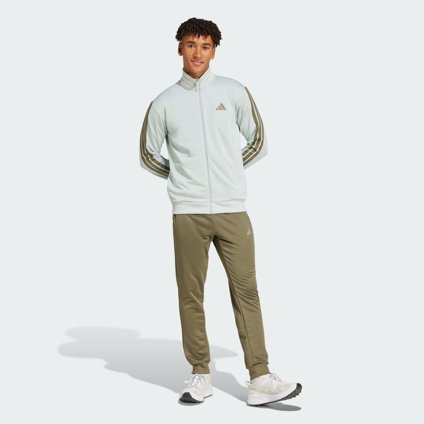 Trenirka adidas Performance Sportswear Basic 3-Stripes French Terry Tracksuit Zelena | JI8874