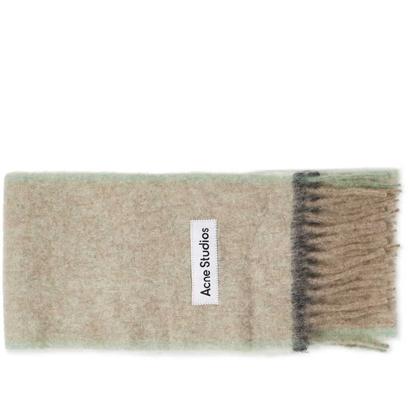 Šala Acne Studios Vally Solid Logo Scarf Bež | CA0290-ALS