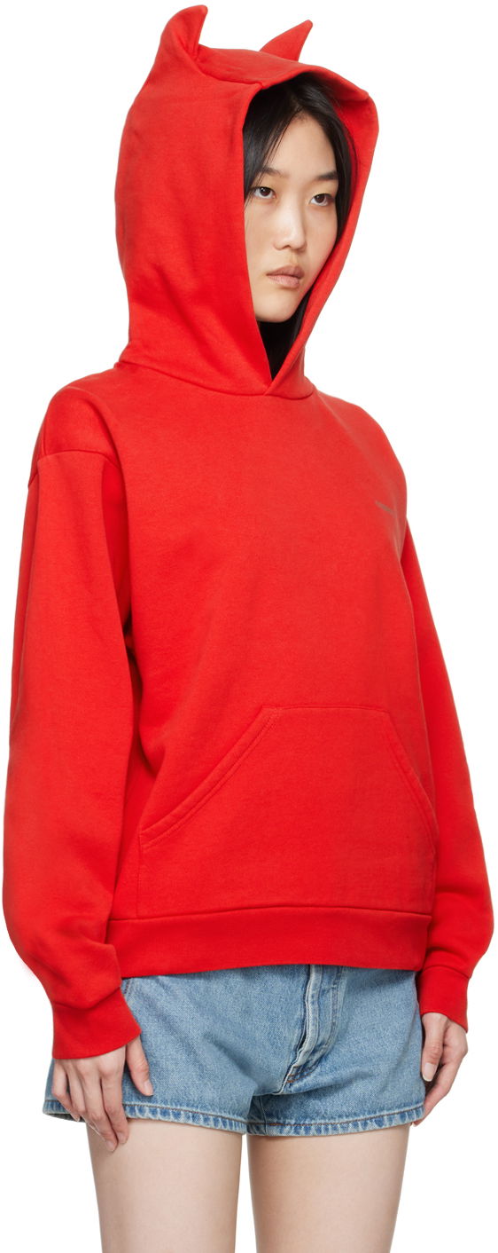 Pulover Coperni Coperni Horn Hoodie Rdeča | COPJS15BIS523, 1