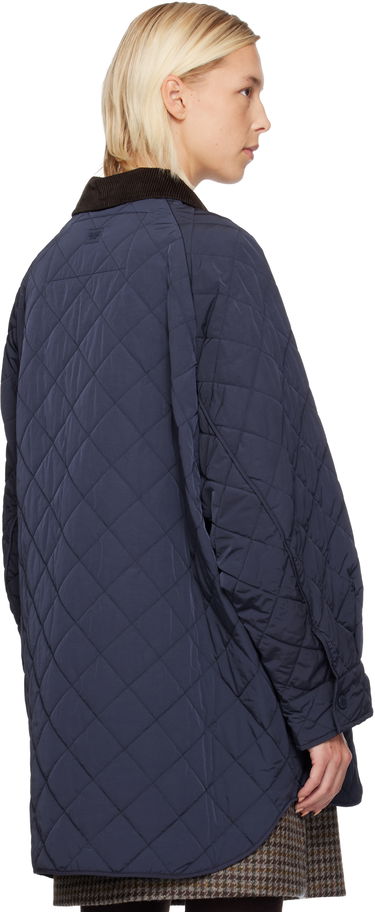 Jakna Max Mara Pepato Quilted Jacket with Corduroy Collar Mornarica | 2525496102600, 2