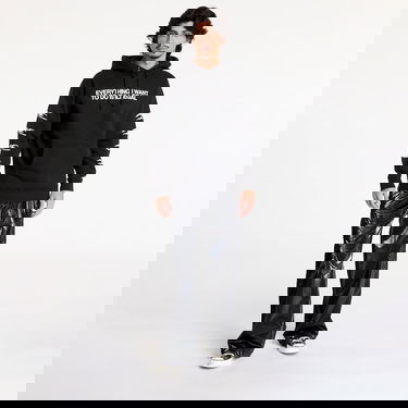 Pulover Pleasures Illegal Print Hoodie Črna | P24W039 BLACK, 3