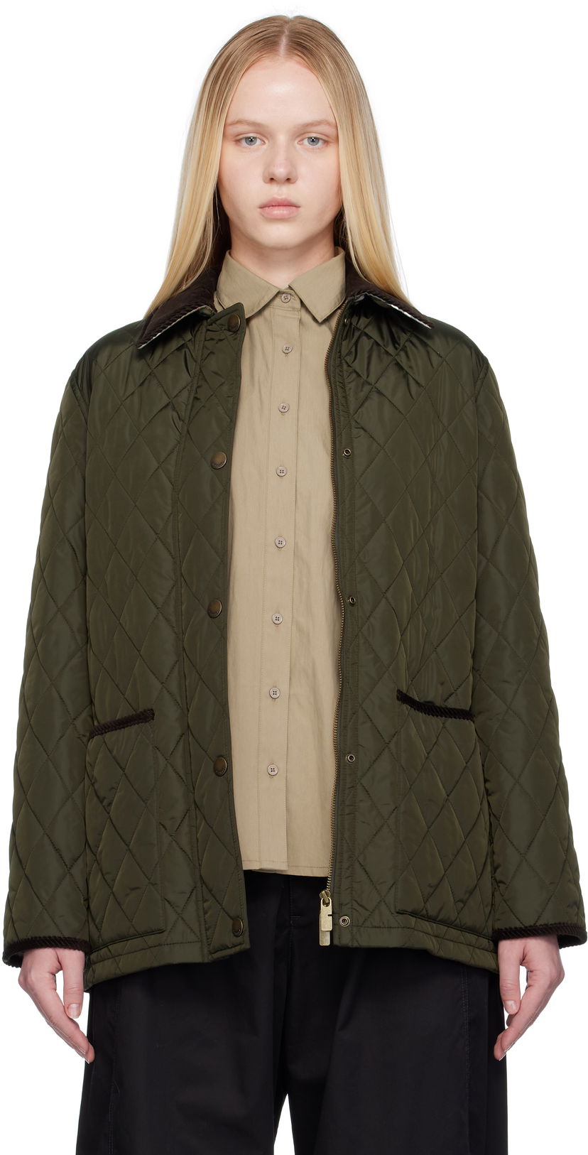 Jakna Burberry Burberry Broadway Quilted Jacket Zelena | 8113840