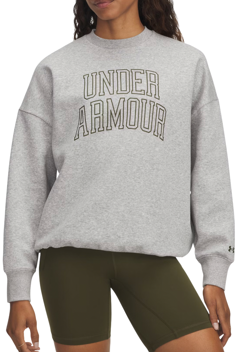 Pulover Under Armour Rival Flc OS Varsity Crew Sweatshirt Siva | 6007880-014, 0