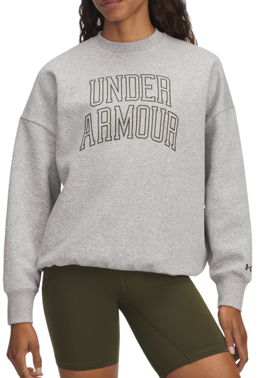Pulover Under Armour Rival Flc OS Varsity Crew Sweatshirt Siva | 6007880-014, 0