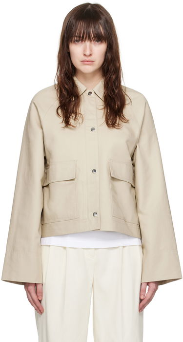 Jakna TOTEME TOTEME Cropped Flap Pocket Jacket Bež | 243-WRO0129-FB0198, 0