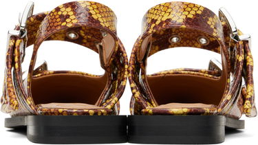 Obleke GANNI GANNI Feminine Buckle Flats Rumena | S2940, 1