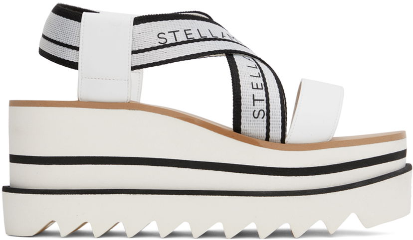Superge in čevlji Stella McCartney Sneakelyse Platform Sandals Bela | 810162E00015