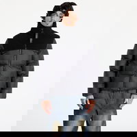 Sherpa Puffer Jacket Black