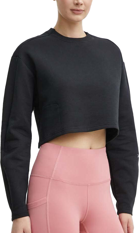 Pulover Reebok ACTIV COLL DREAMBLEND MIDLAYER Črna | 100075370