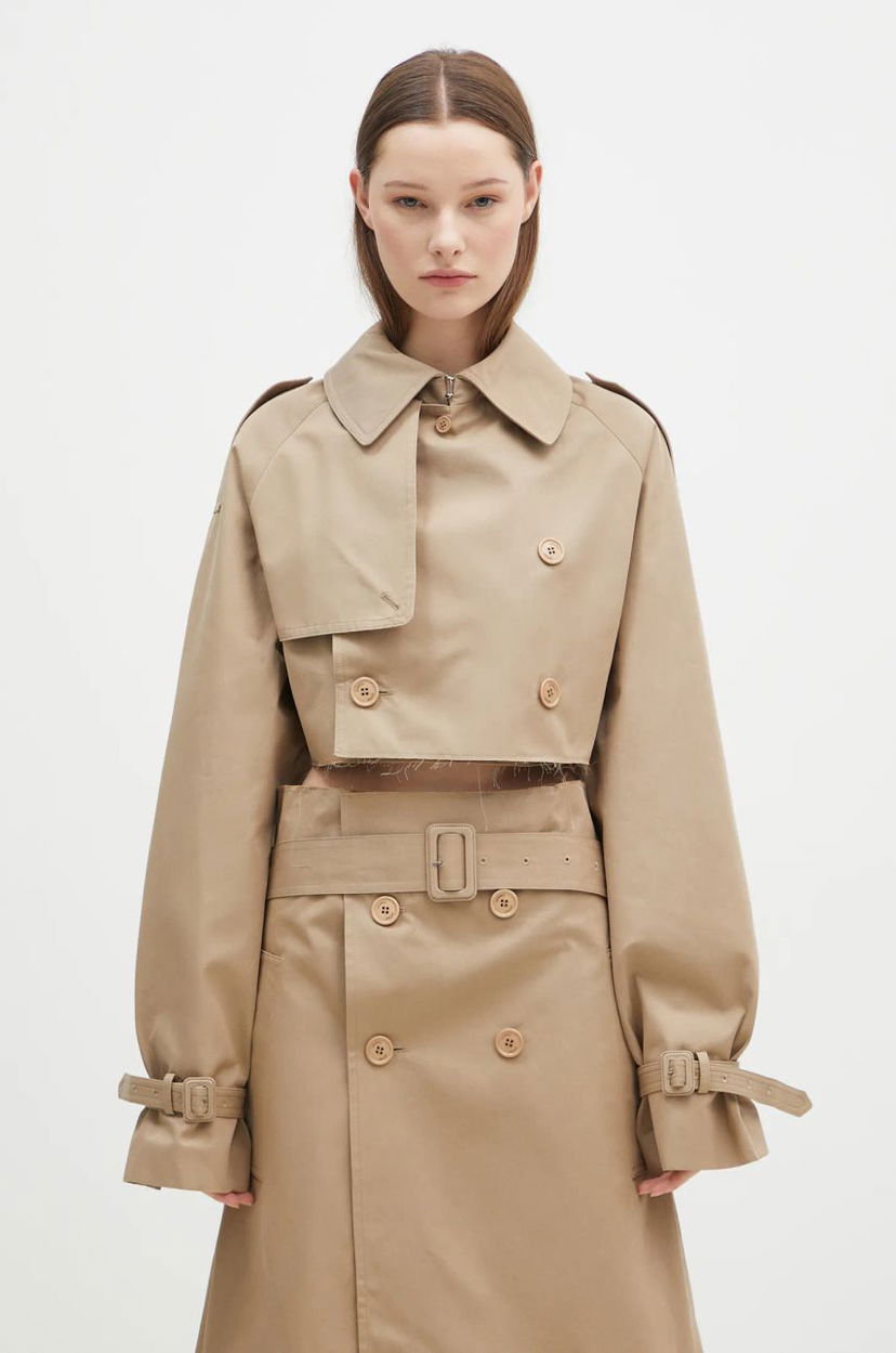 Trenčkot VETEMENTS VETEMENTS Deconstructed Trench Coat Bež | WA66JA400S