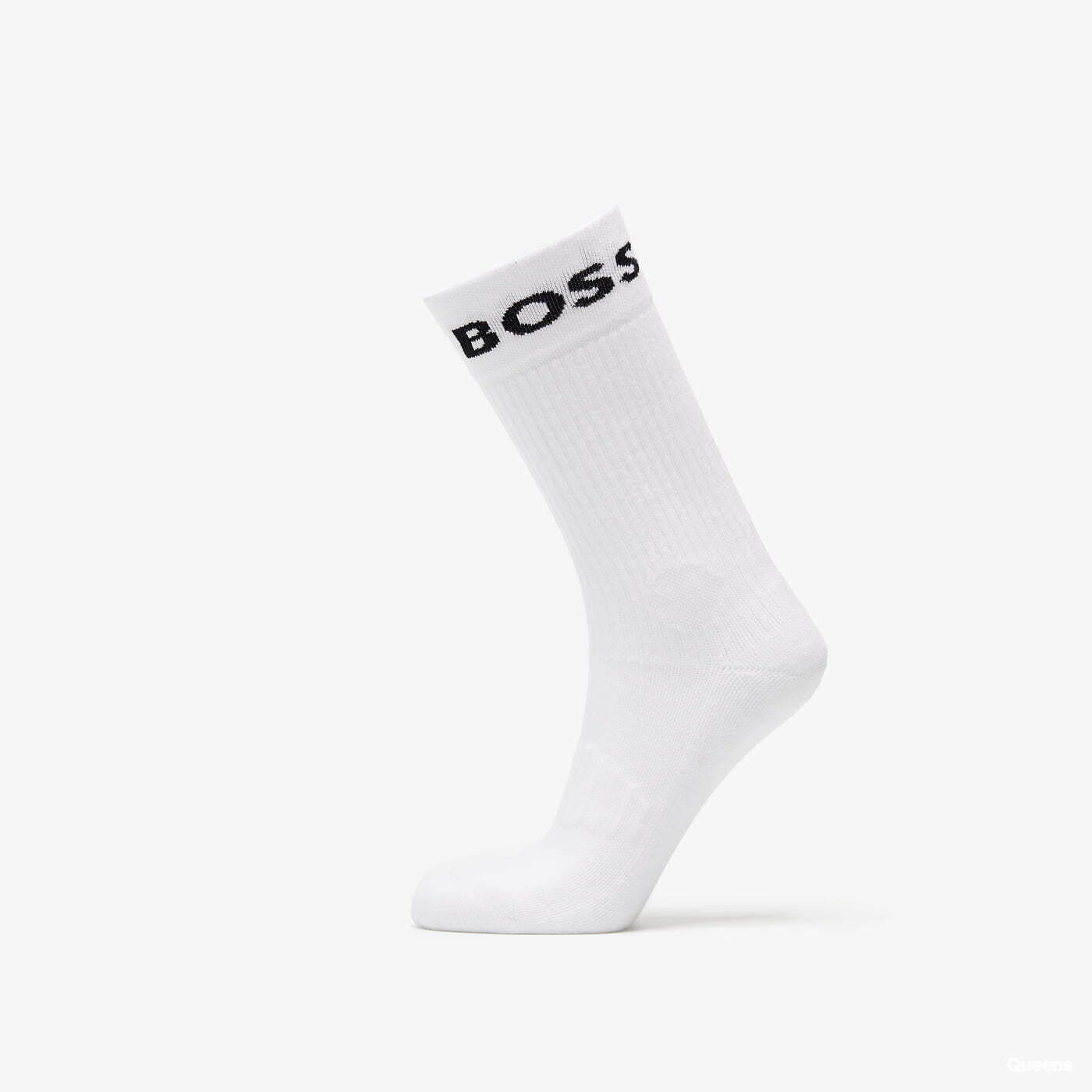 Nogavice BOSS Hugo 2-Pack of Quarter-Length Socks in Stretch Fabric White Bela | 50469747-100, 1