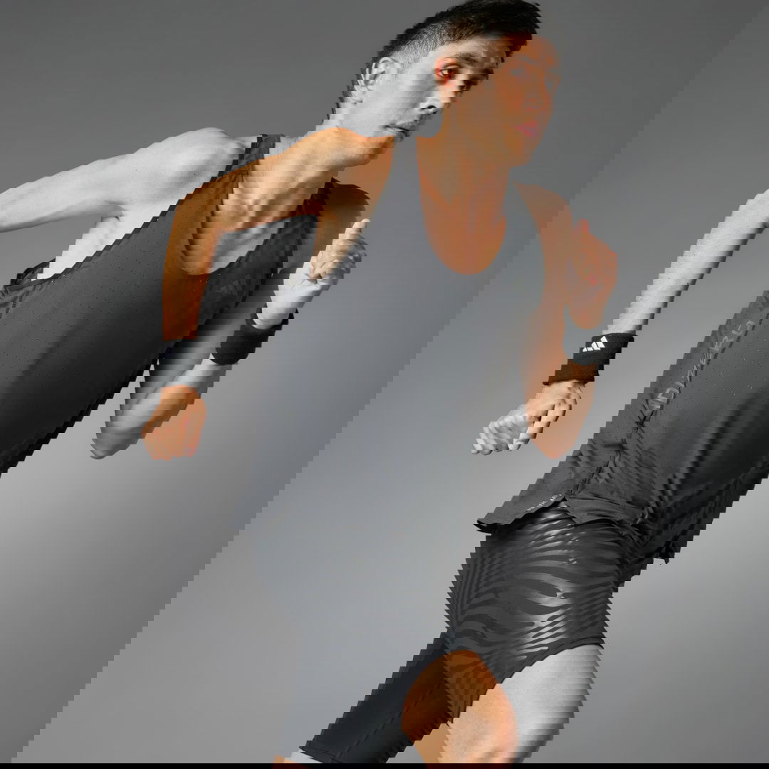 Majica brez rokavov adidas Performance Adizero Running Tank Top Siva | IW6105, 0