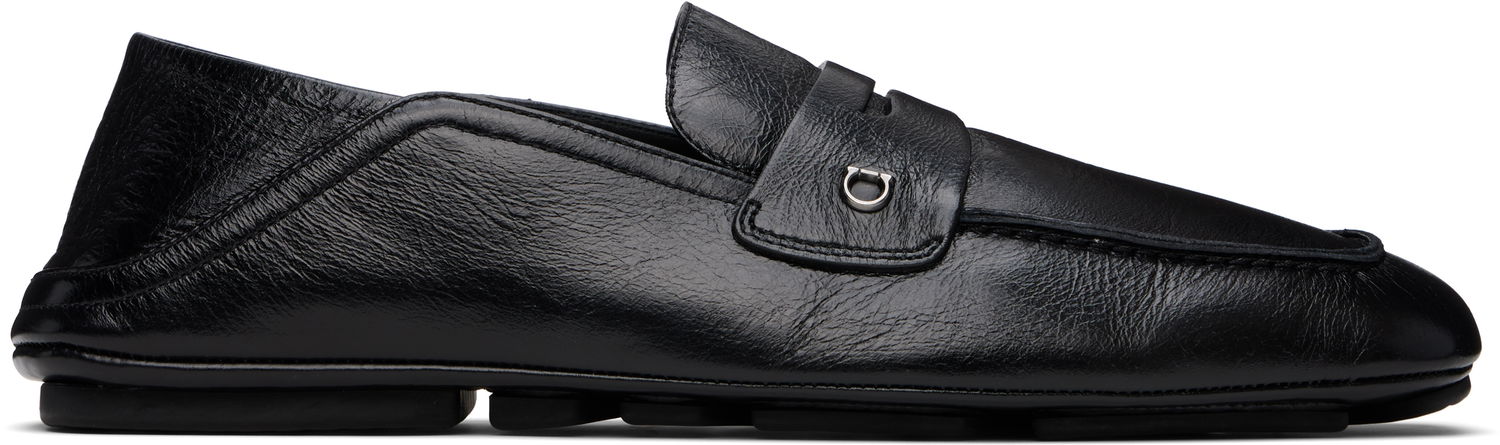 Nega čevljev FERRAGAMO Ferragamo Calfskin Loafers Črna | 778873, 0