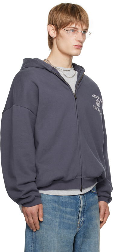 Pulover Fear of God Fear of God ESSENTIALS Heavy Fleece Full Zip-Up Hoodie Siva | 192HO246244F, 1