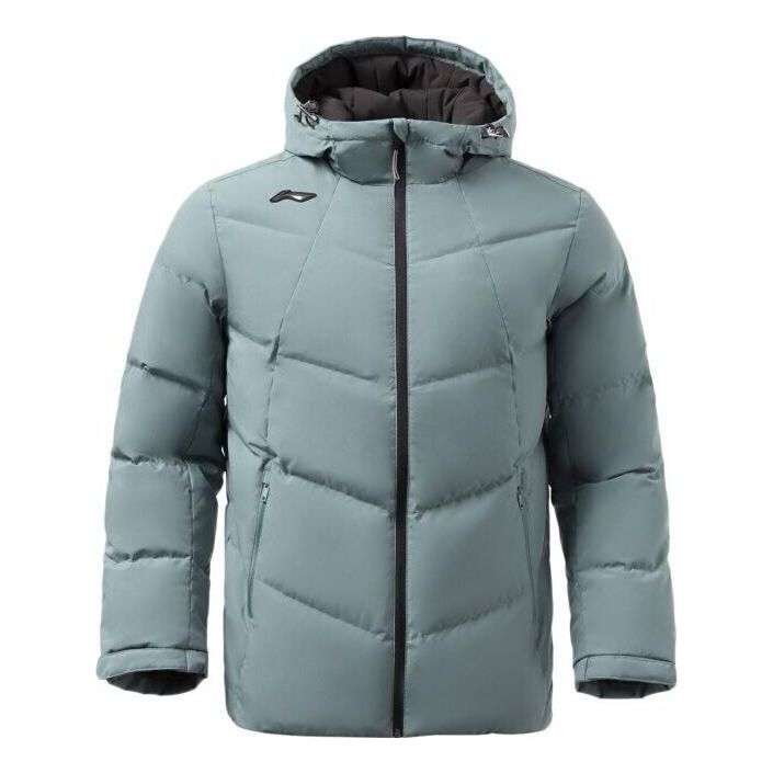 Puhovka Li-Ning Print Warm Down Jacket Zelena | AYMR017-6
