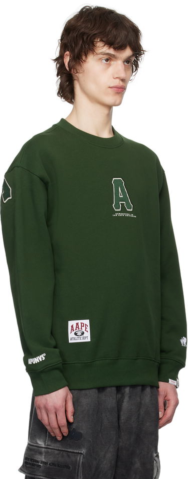 Pulover AAPE by A Bathing Ape AAPE by A Bathing Ape Injection Crewneck Sweatshirt Zelena | AAPSWMC336XXNGRD, 1