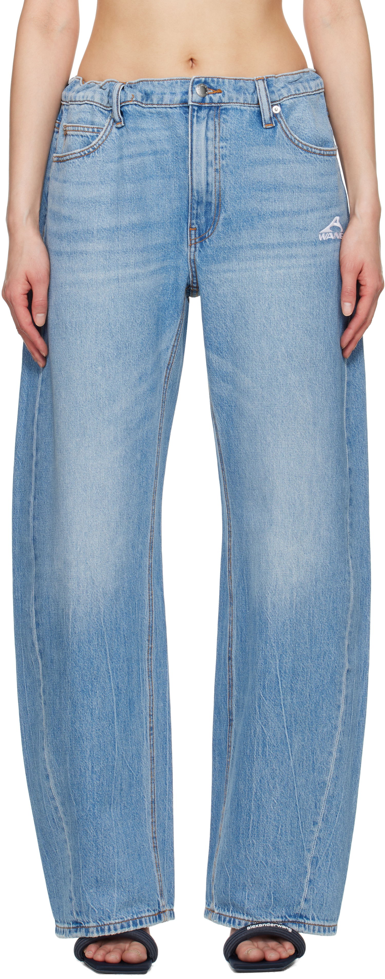 Kavbojke Alexander Wang Alexander Wang 5-Pocket Track Jeans Modra | 4DC2254663, 0