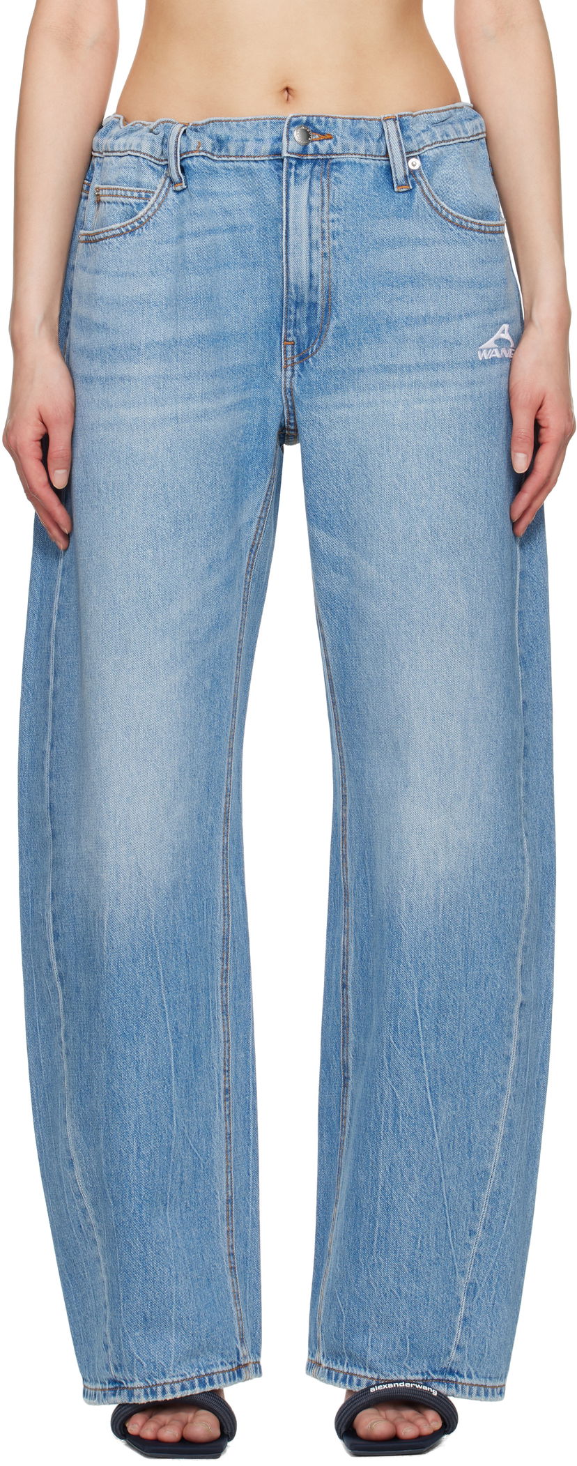 Kavbojke Alexander Wang Alexander Wang 5-Pocket Track Jeans Modra | 4DC2254663