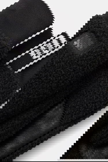 Rokavice UGG Logo Tape Fleece Mittens Črna | 101099-BLK, 2