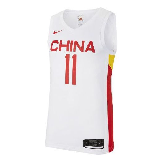 Dres Nike China Team Basketball Jersey Bela | CZ4255-101