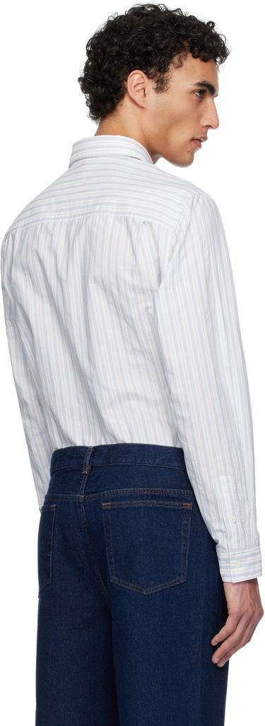 Srajce A.P.C. A.P.C. Edouard Brodée Striped Button-Down Shirt Bela | COHFZ-H12509, 2