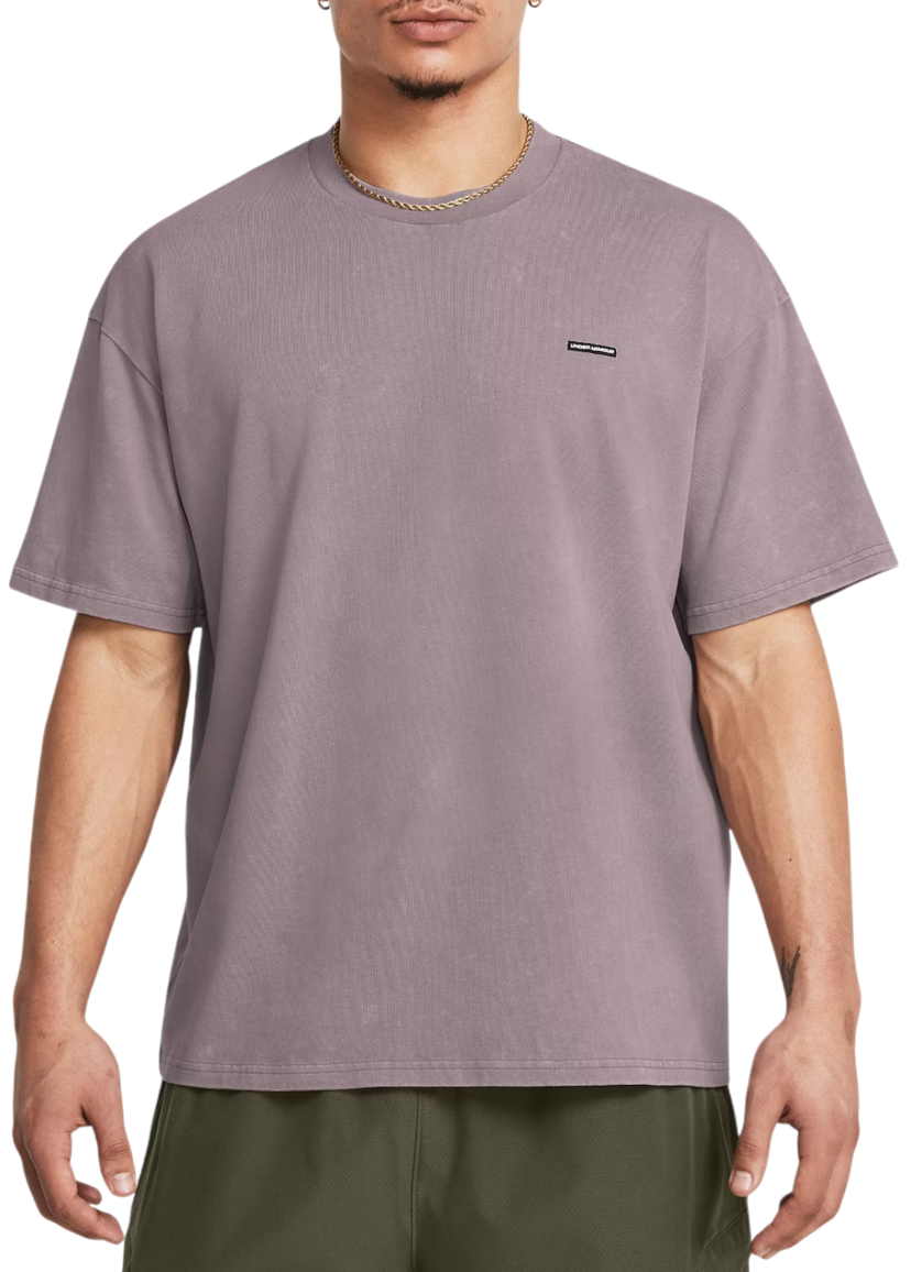 Majica Under Armour T-Shirt Oversized Logo Wash Lila | 1389147-015