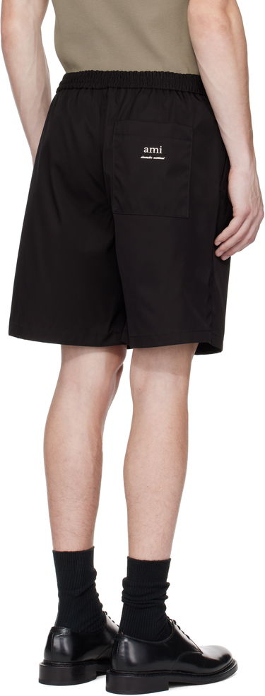 Kratke hlače AMI AMI Paris Twill Shorts Črna | HSO304.PA0007, 2