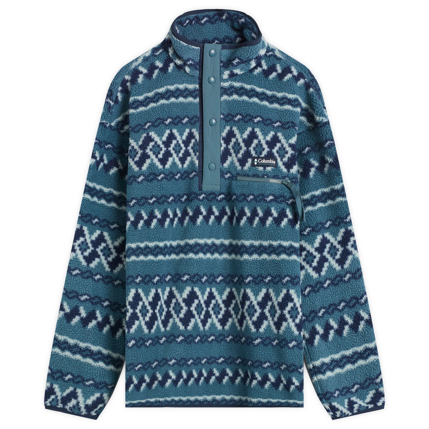 Pulover Columbia Helvetia II Printed Half Snap Fleece Modra | 2098461-429, 0