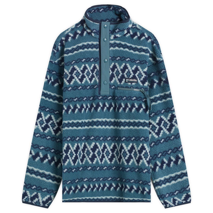 Pulover Columbia Helvetia II Printed Half Snap Fleece Modra | 2098461-429