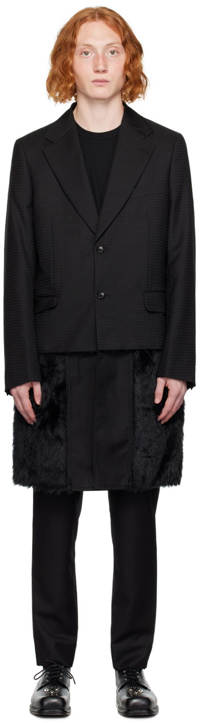 Plašči Comme des Garçons Layered Faux-Fur Coat Črna | PL-J029-051-1-1