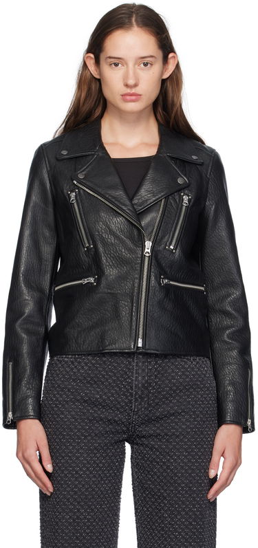 Jakna rag & bone rag & bone Arrow Leather Jacket Črna | WAW24F2012BU12, 0