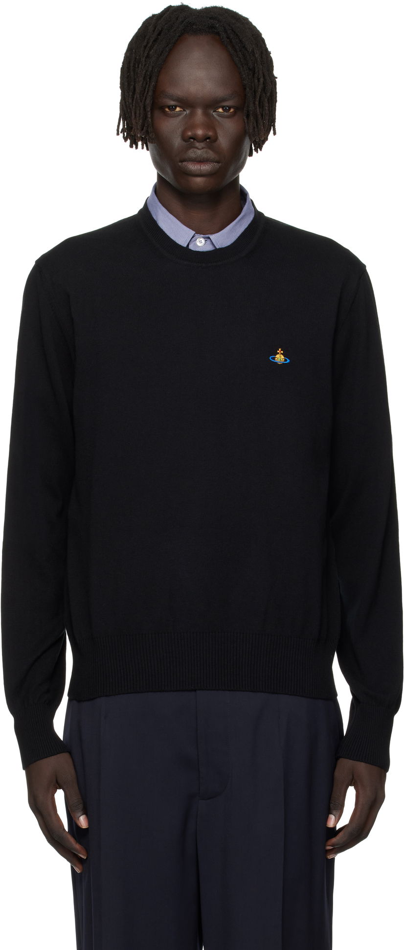 Pleteni pulover Vivienne Westwood Vivienne Westwood Alex Round Neck Sweater Črna | 27010012-Y001V-