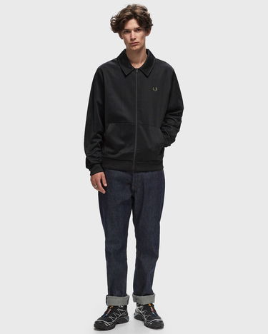 Jakna Fred Perry TAPE DETAIL COLLARED TRACK JACKET Črna | J7827-102, 1