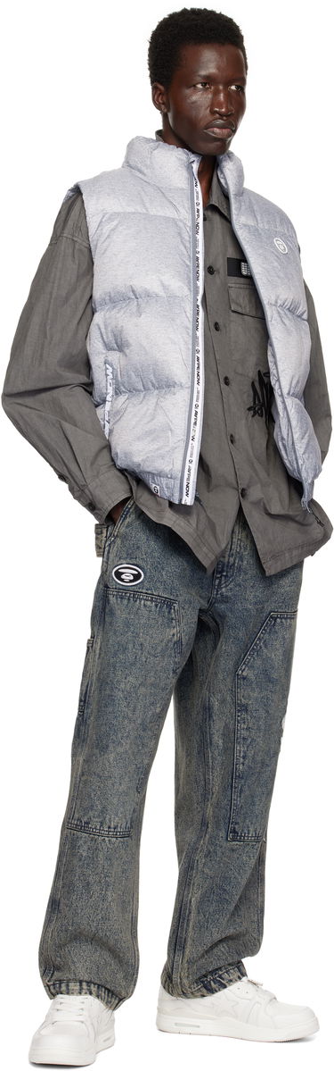 Telovnik AAPE by A Bathing Ape AAPE Now Down Vest Siva | AAPDNM7653XANGY2, 3