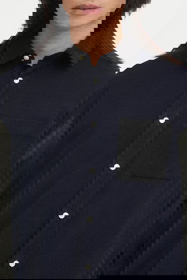 Srajce Barbour Barbour Patchwork OS Cord Shirt, Regular Fit Mornarica | MSH5688MI32, 3