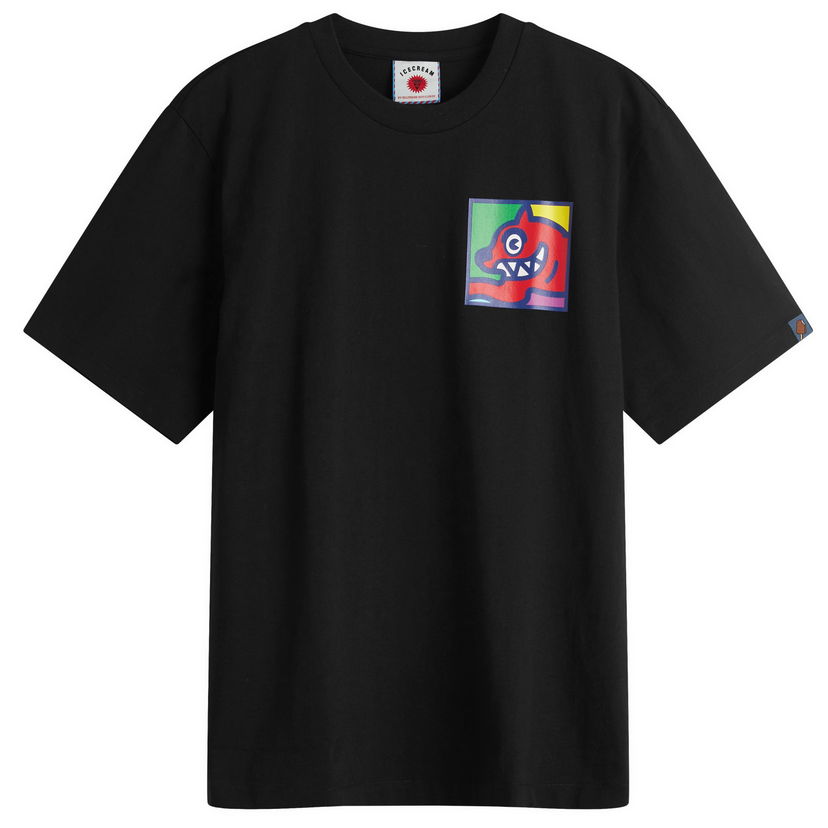 Majica BBC IceCream Pop Art Running Dog Graphic Tee Črna | IC25256-BLK