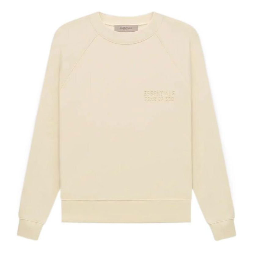 Pleteni pulover Fear of God Essentials Crewneck Sweatshirt Bež | FOG-FW22-099
