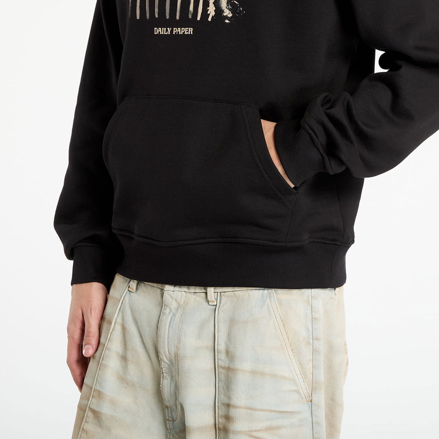 Pulover DAILY PAPER Daily Paper Light Cycle Hoodie Črna | 2521100, 1
