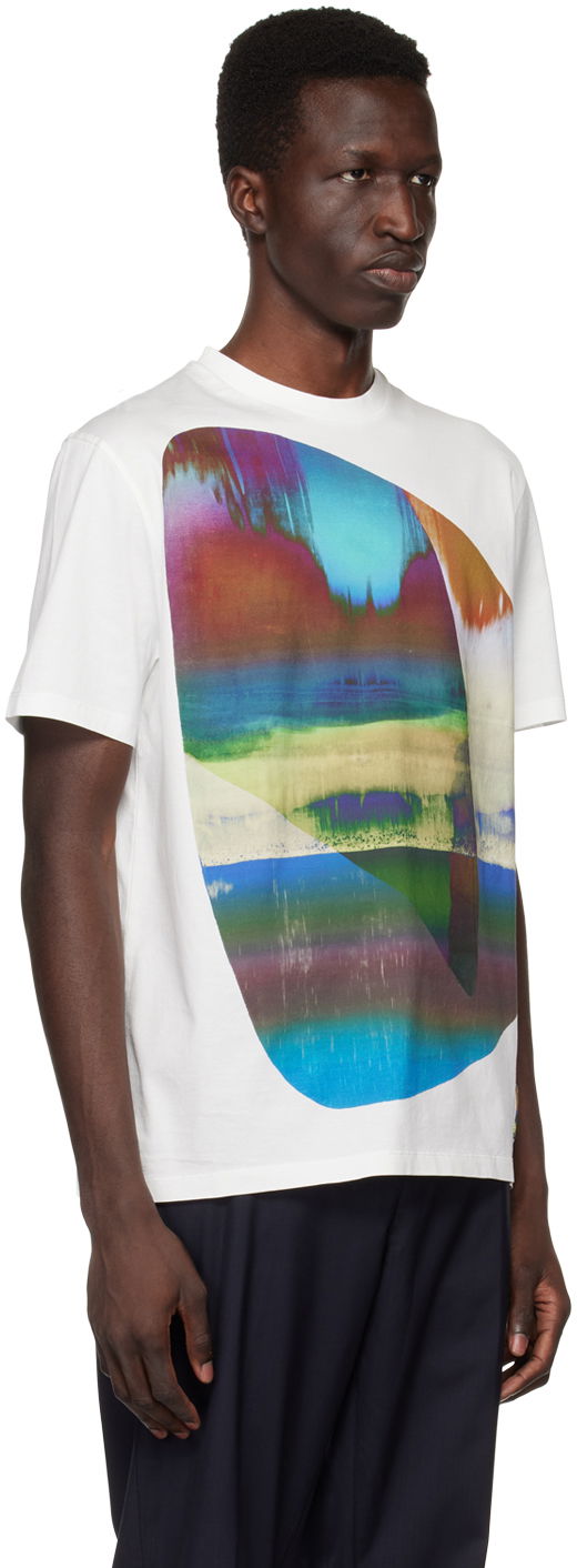 Majica Paul Smith Paul Smith Abstract Geometric T-Shirt Bela | M1R-919T-KP3663-01, 1