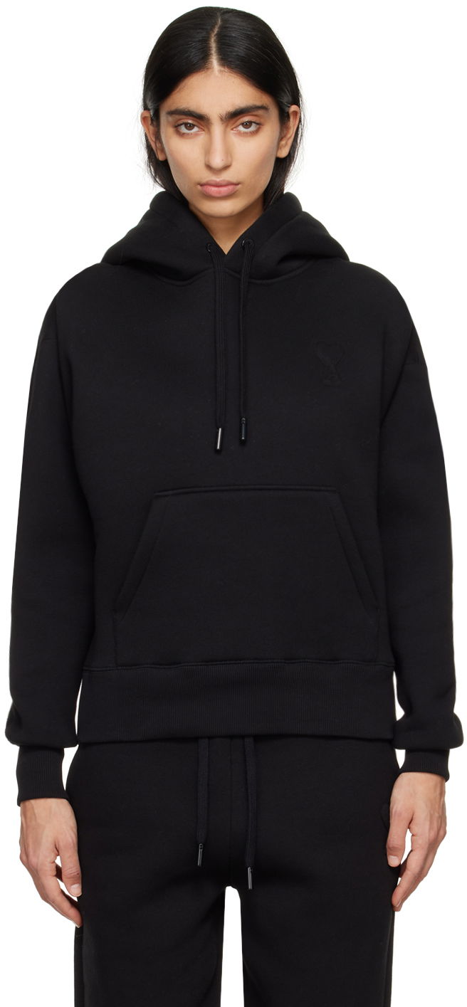 Pulover AMI De Cœur Hoodie Črna | USW225.749