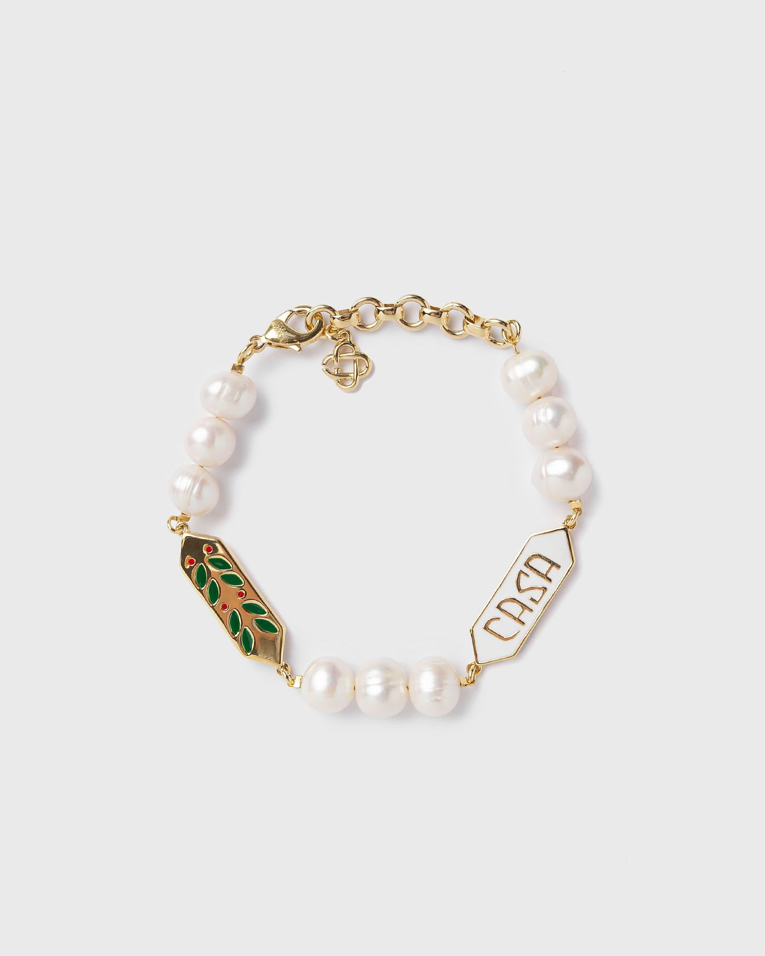 Zapestnica Casablanca Laurel Pearl Gold-Plated Bracelet Bela | APF25-JW-091-01, 0
