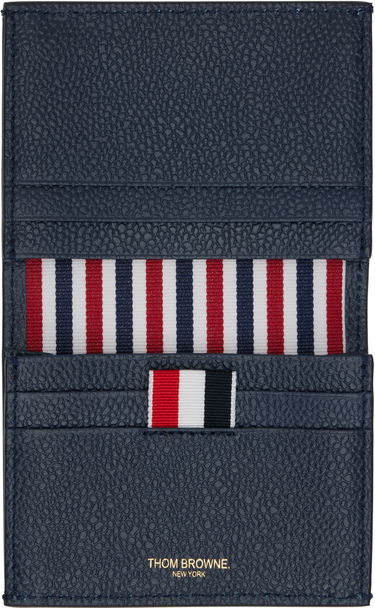 Denarnica Thom Browne Thom Browne Pebble Grain 4-Bar Double Card Holder Mornarica | UAW076A-00198, 2