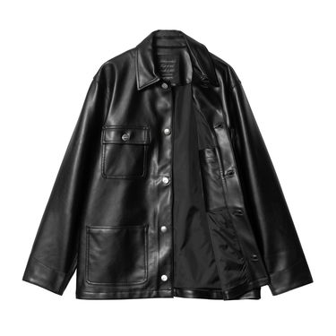 Jakna Carhartt WIP Faux Leather Chore Jacket Črna | I034447_4, 2
