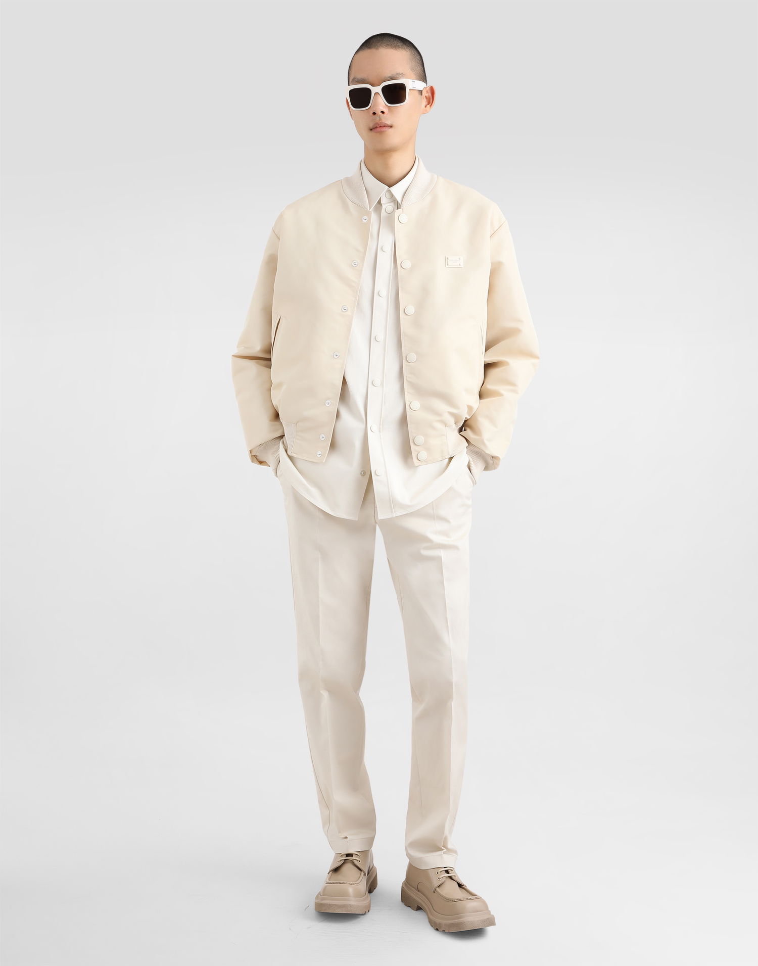 Hlače Dolce & Gabbana Dolce & Gabbana Tailored Cotton Pants Bela | GP0R4TFUFL3W0802, 1