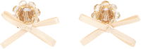 Simone Rocha Petite Bow Daisy Stud Earrings