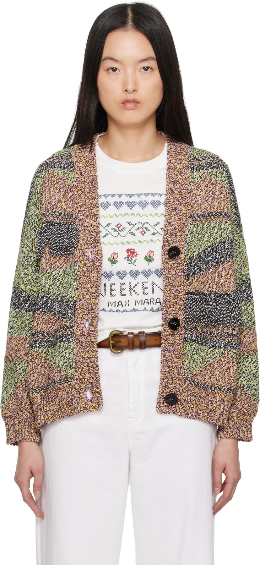 Pleteni pulover Max Mara Weekend Max Mara Bric Knit Cardigan Večbarvna | 2515341021600