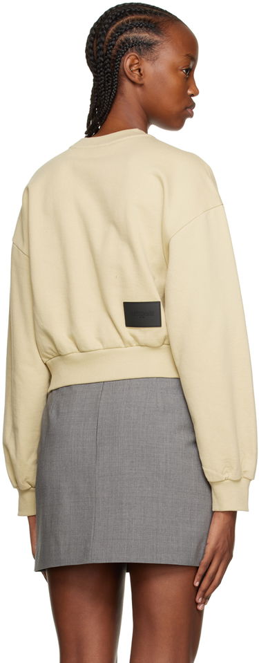 Pulover We11done Cursive Crop Sweatshirt Bež | WD-TS3-22-860-W-BG, 2