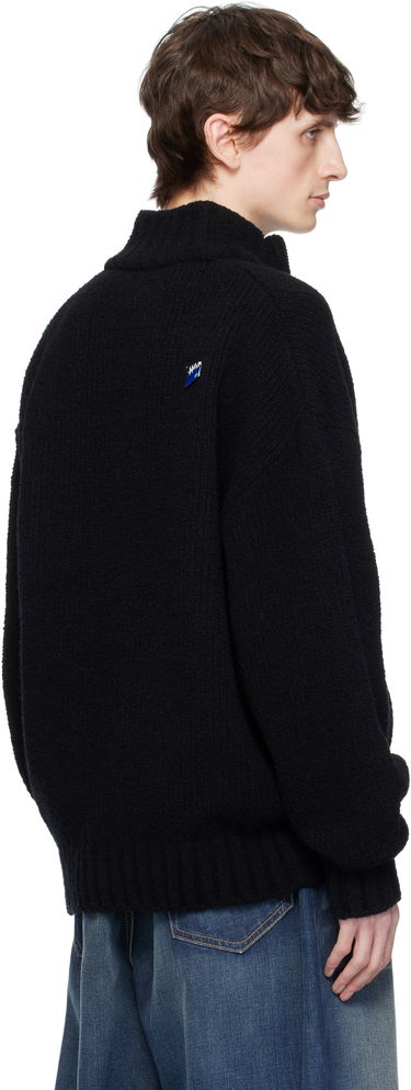 Pleteni pulover ADER ERROR ADER error Sig; TRS Tag Knit Zip-Up Track Jacket Črna | BO42FYKT0703BK, 2
