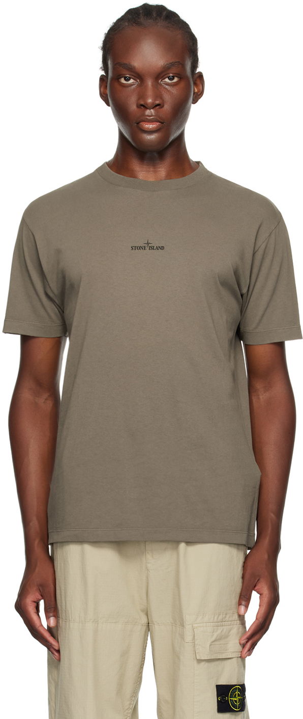 Majica Stone Island Khaki Institutional Four T-Shirt Siva | 81152NS81